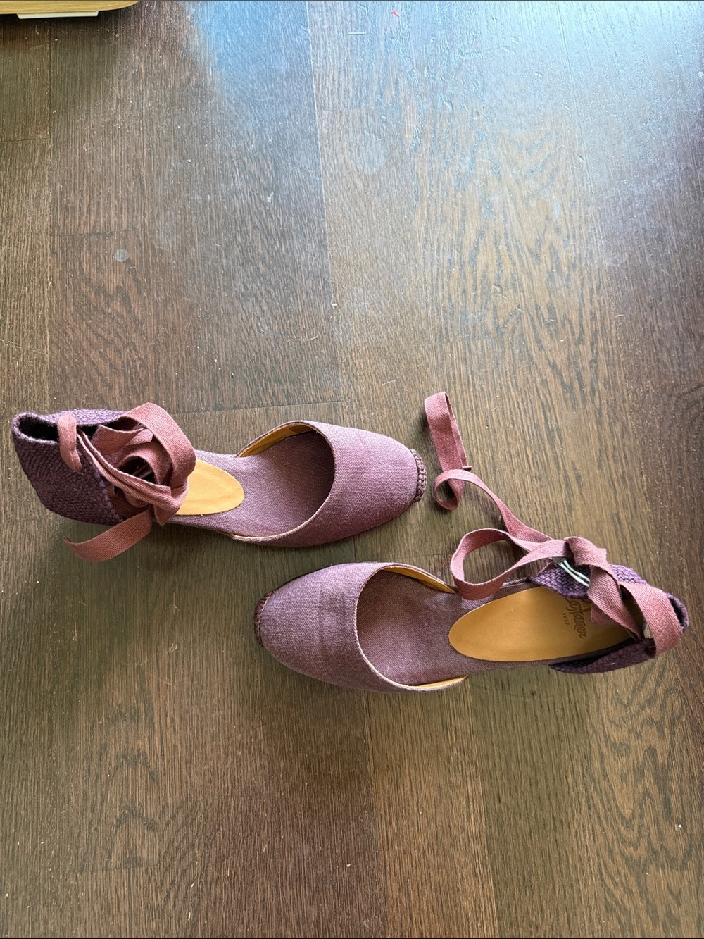 Castaners burgundy (garment dyed) espadrilles brand new